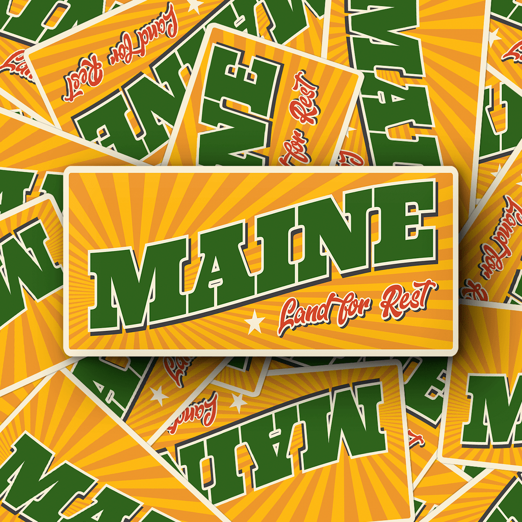 Maine State Vintage Sticker