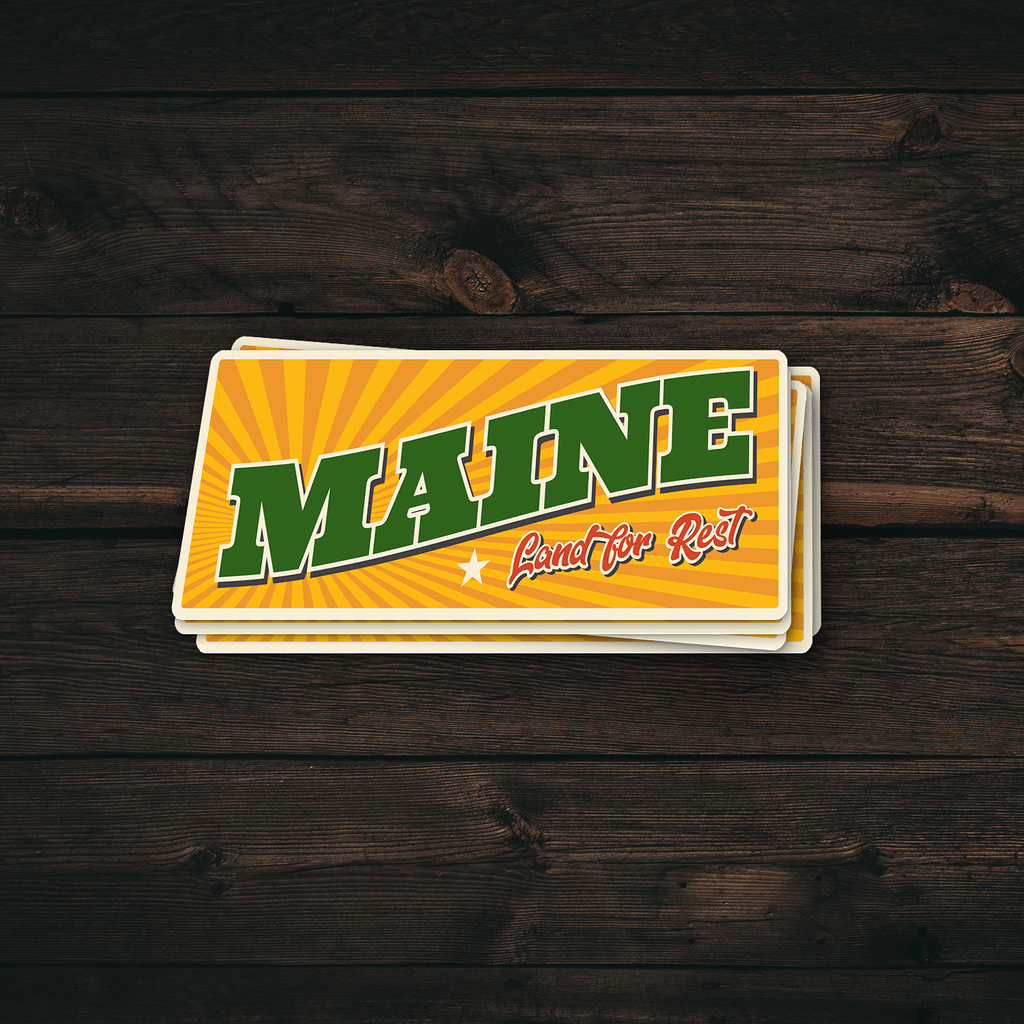 Maine State Vintage Sticker