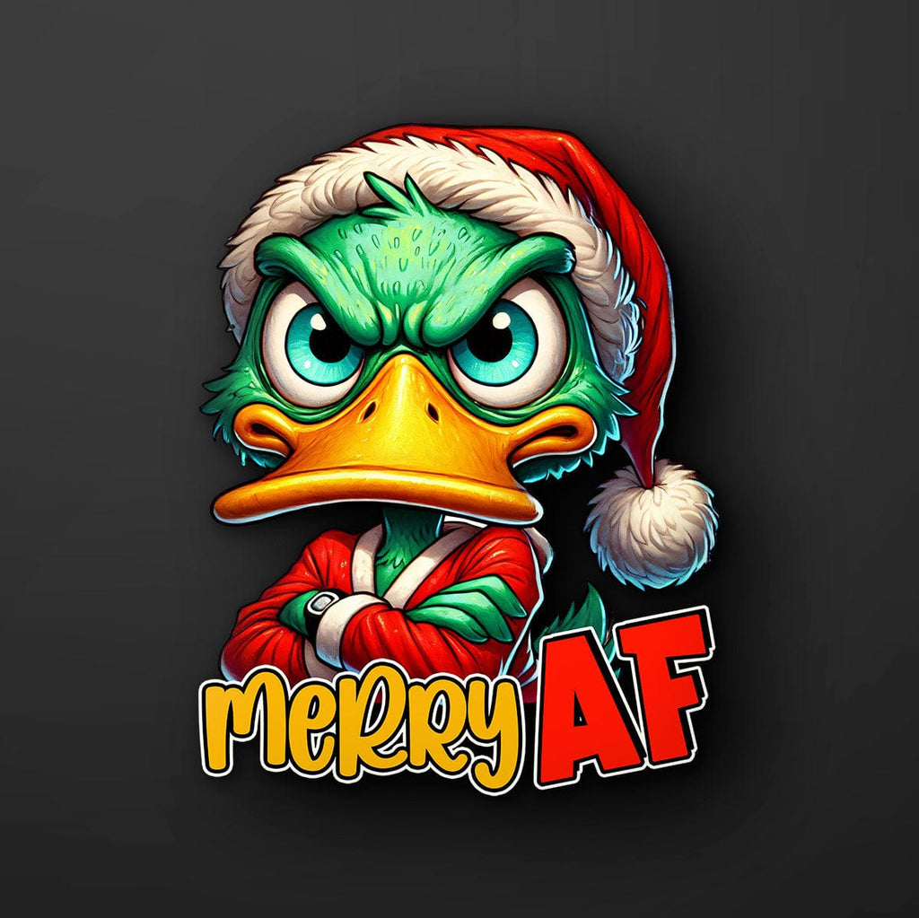 Merry As F--- Duck Sticker