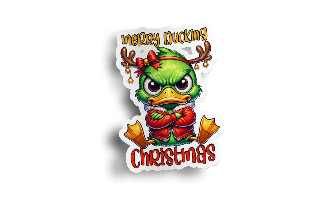 Merry Ducking Christmas Sticker