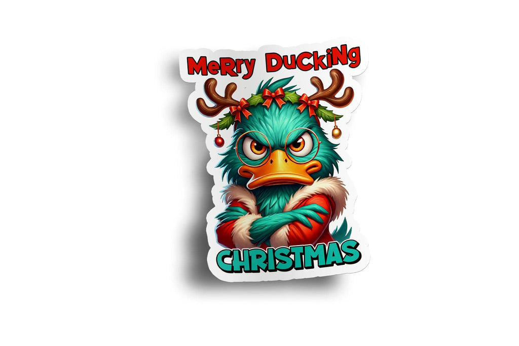 Merry Ducking Christmas Sticker