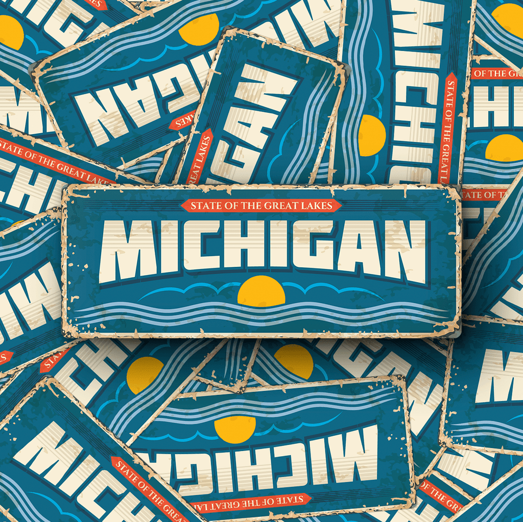 Michigan State Vintage Sticker