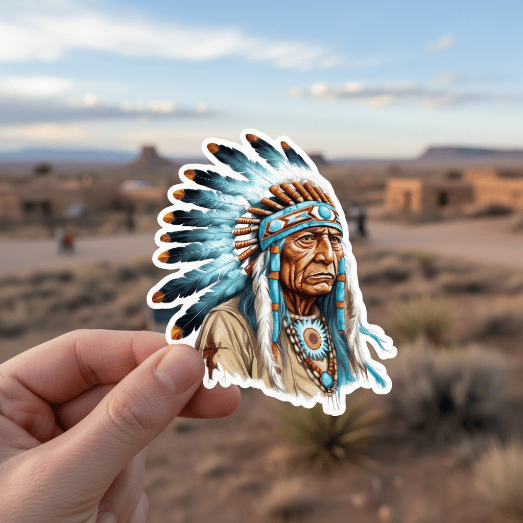 Native Button Sticker Piggy Print Stickers | Outdoor Vinyl Waterproof Stickers