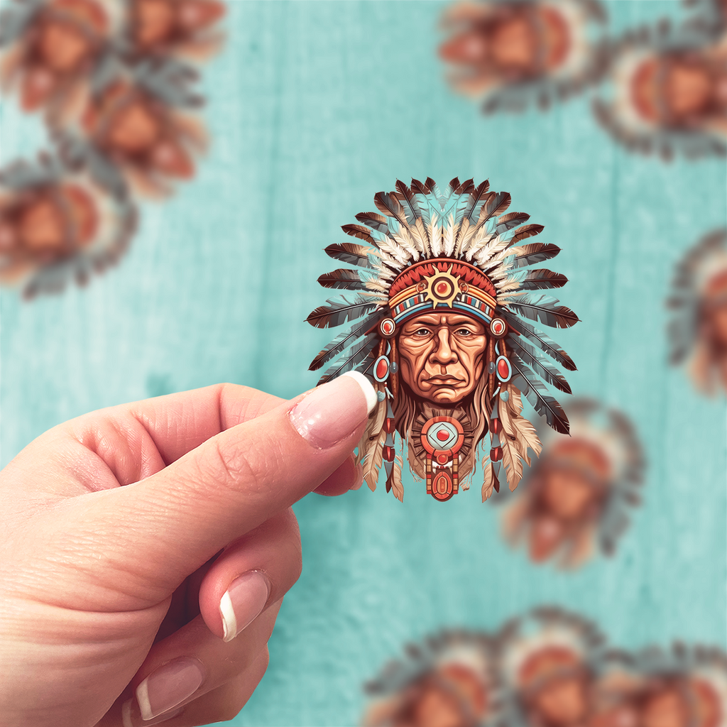 Native Indian Chief Sticker