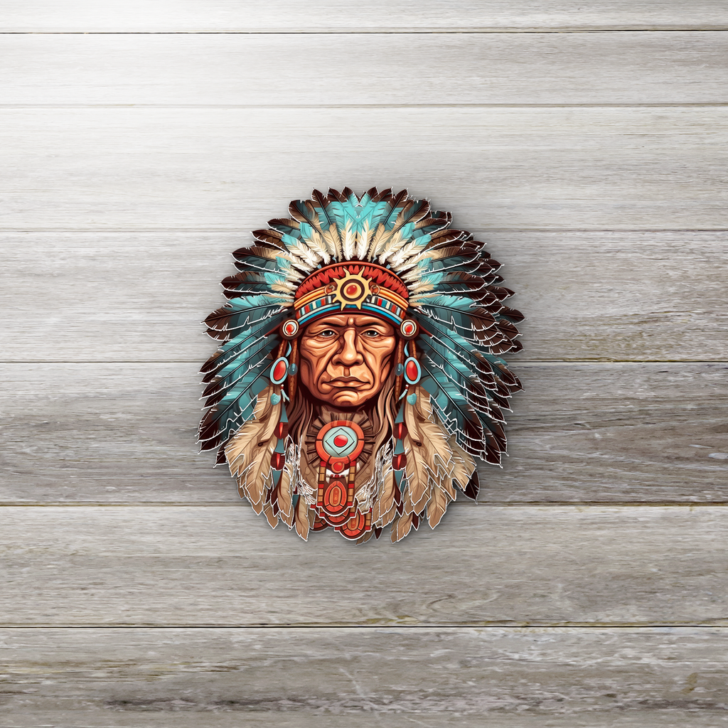 Native Indian Chief Sticker
