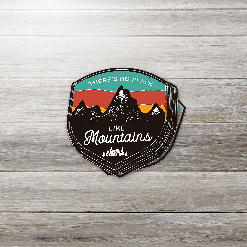 There's No Place Like Mountains Sticker