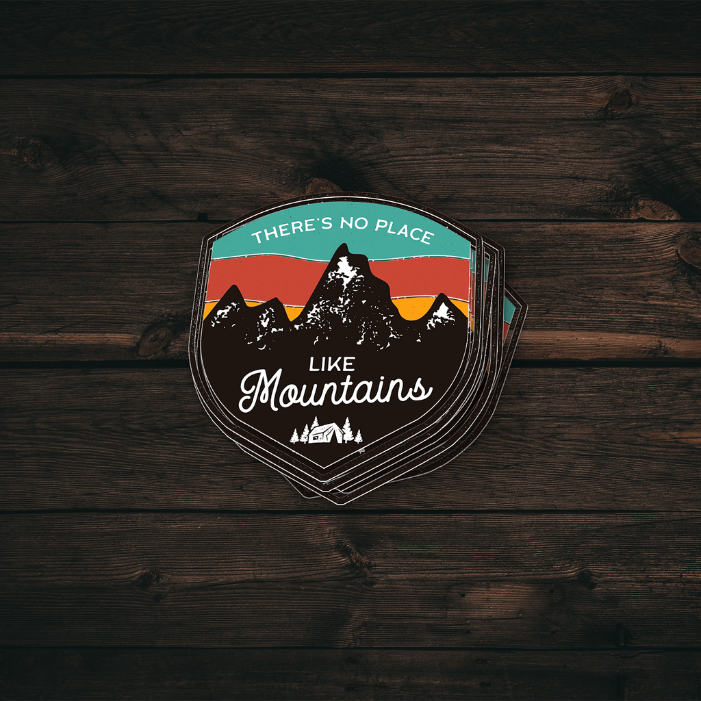 There's No Place Like Mountains Sticker