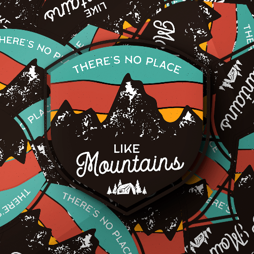 There's No Place Like Mountains Sticker