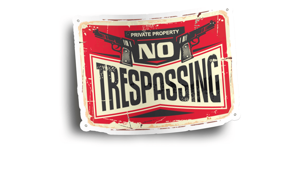 No Trespassing Vintage Sticker