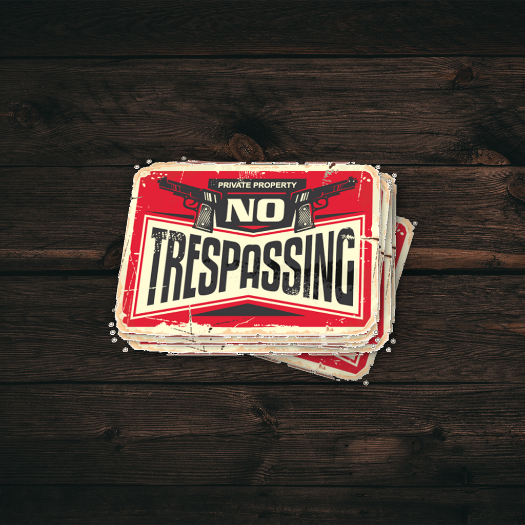 No Trespassing Vintage Sticker