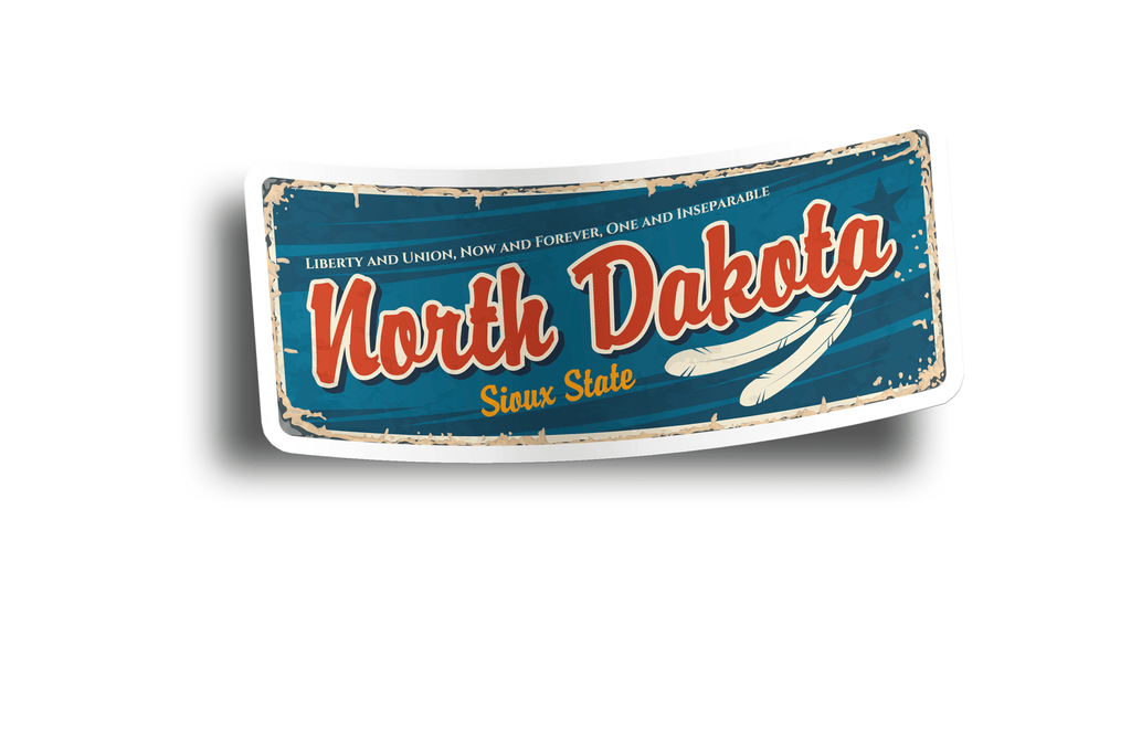 North Dakota State Vintage Sticker