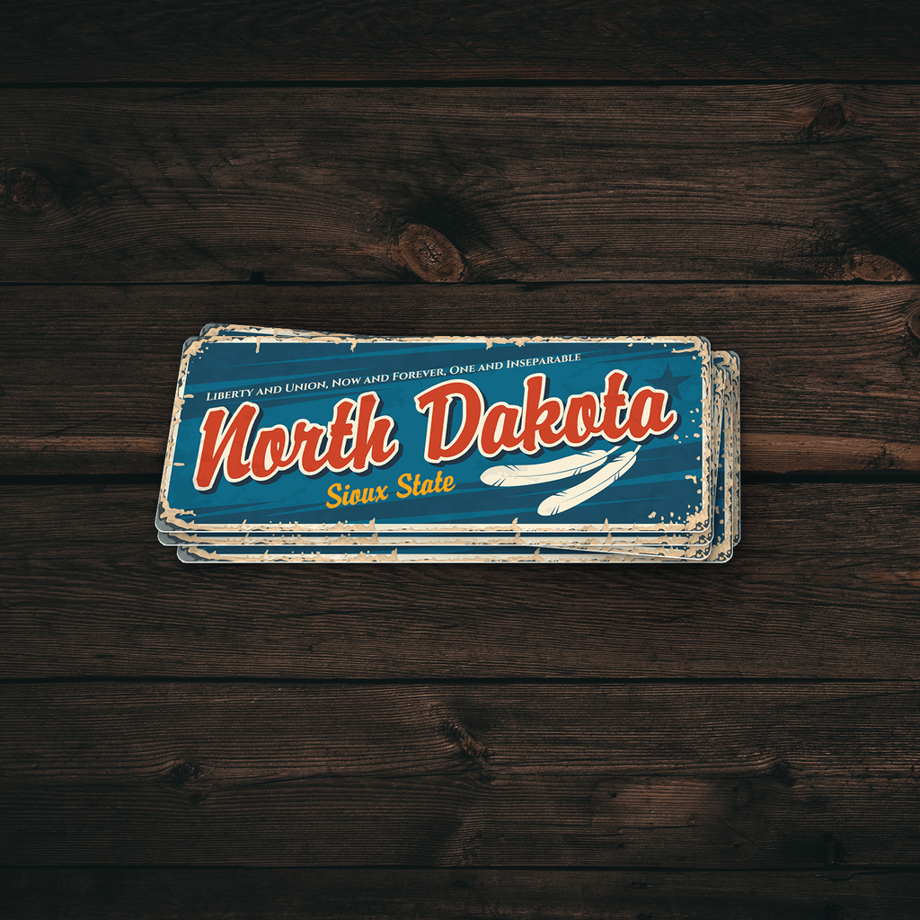 North Dakota State Vintage Sticker