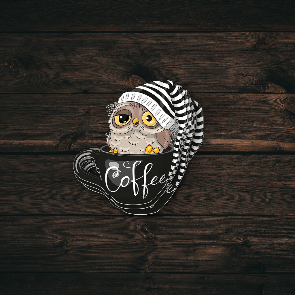 Sleepy Owl Coffee Cup