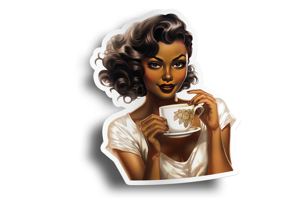 Black Girl Pin-Up Sticker