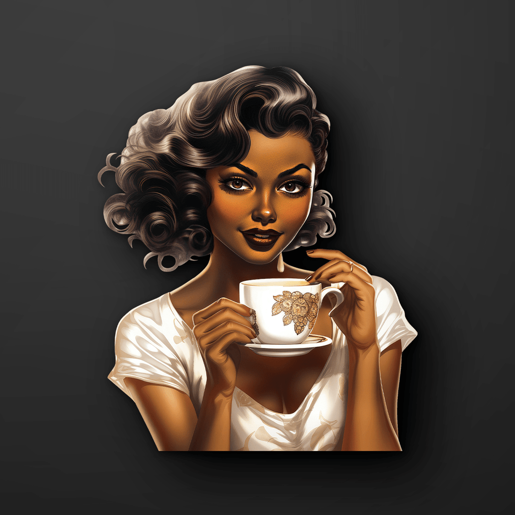 Black Girl Pin-Up Sticker