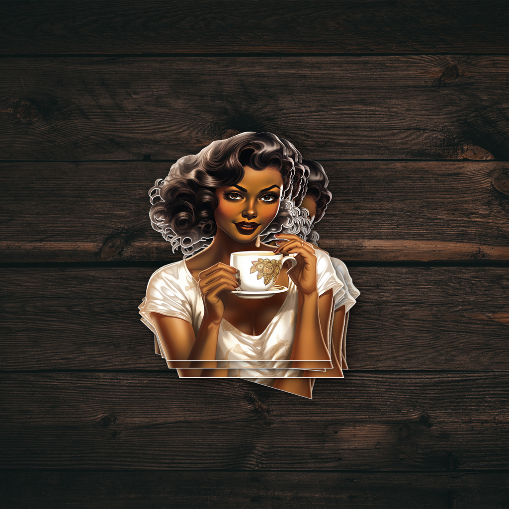 Black Girl Pin-Up Sticker