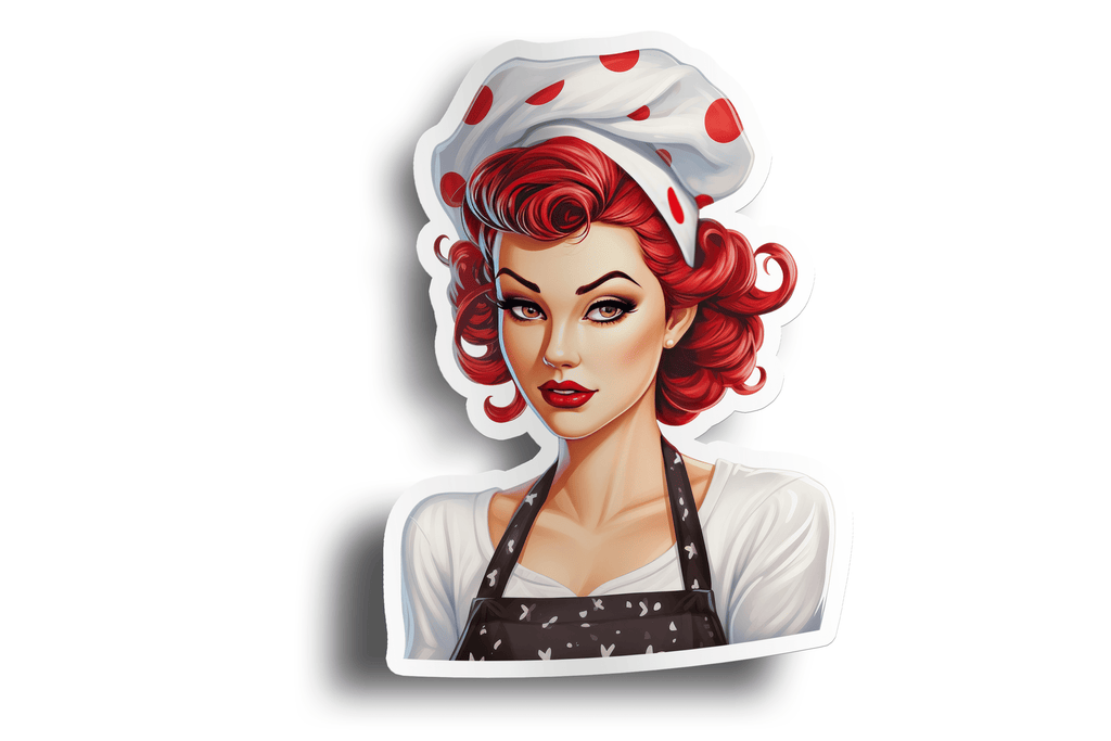 Chef Pin-Up Girl Sticker