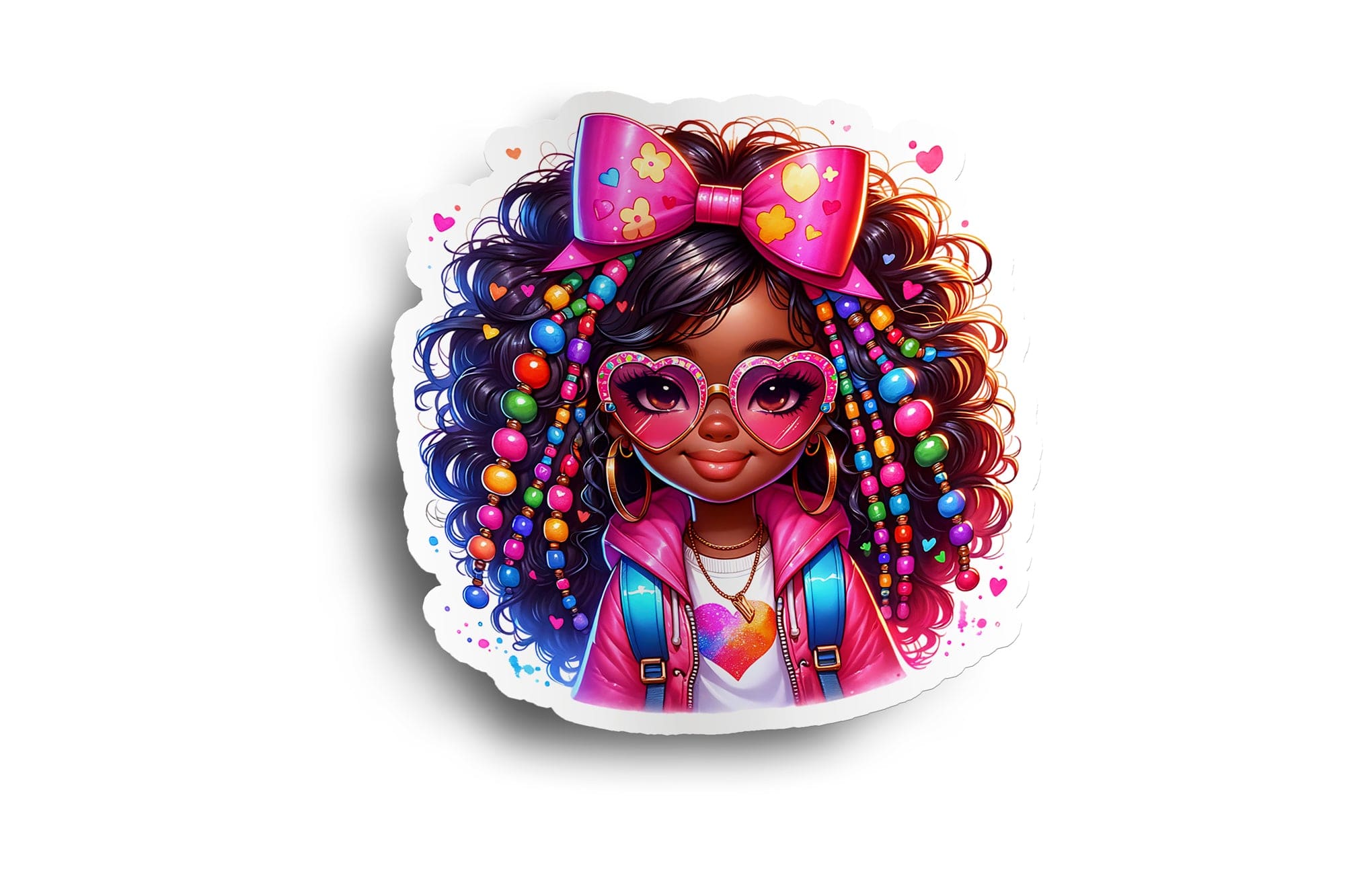 Girl Sticker Back Cute Black Girl Sticker – Piggy Print Stickers