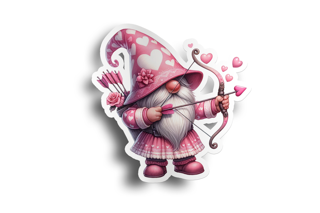 Cupid Gnome Valentine Sticker