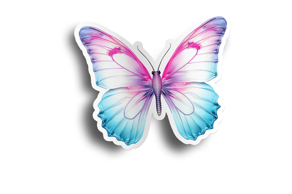 Pink Ice Butterfly Sticker