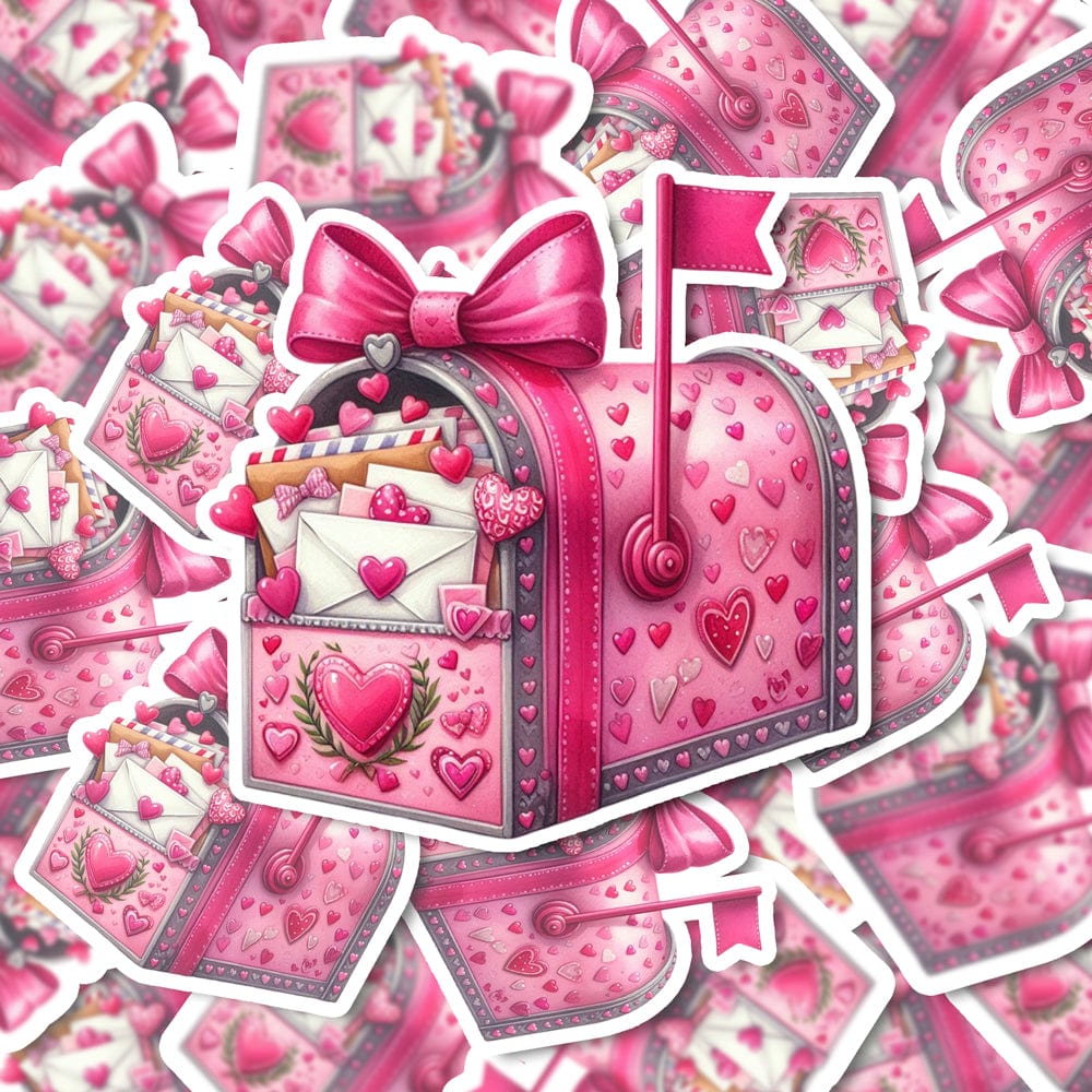 Pink Mailbox Sticker