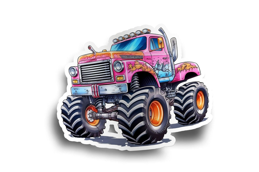 Pink Monster Truck Sticker