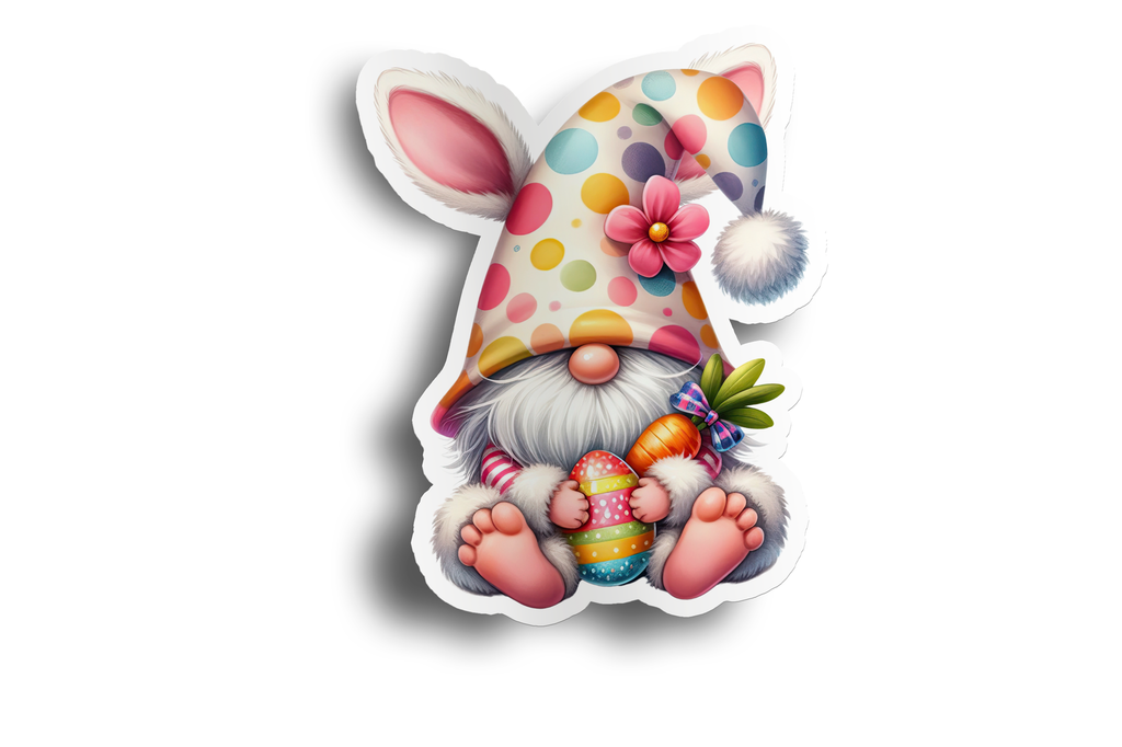 Polka Dot Gnome Bunny Sticker