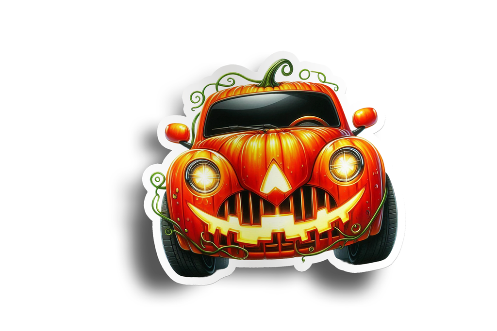 Pumpkin Beetle Monster Car Sticker