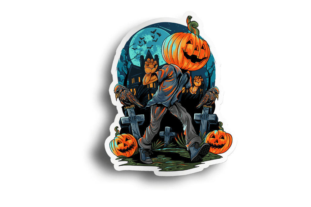 Halloween Pumpkin Man Sticker