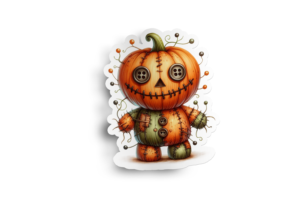 Pumpkin Man Voodoo Sticker