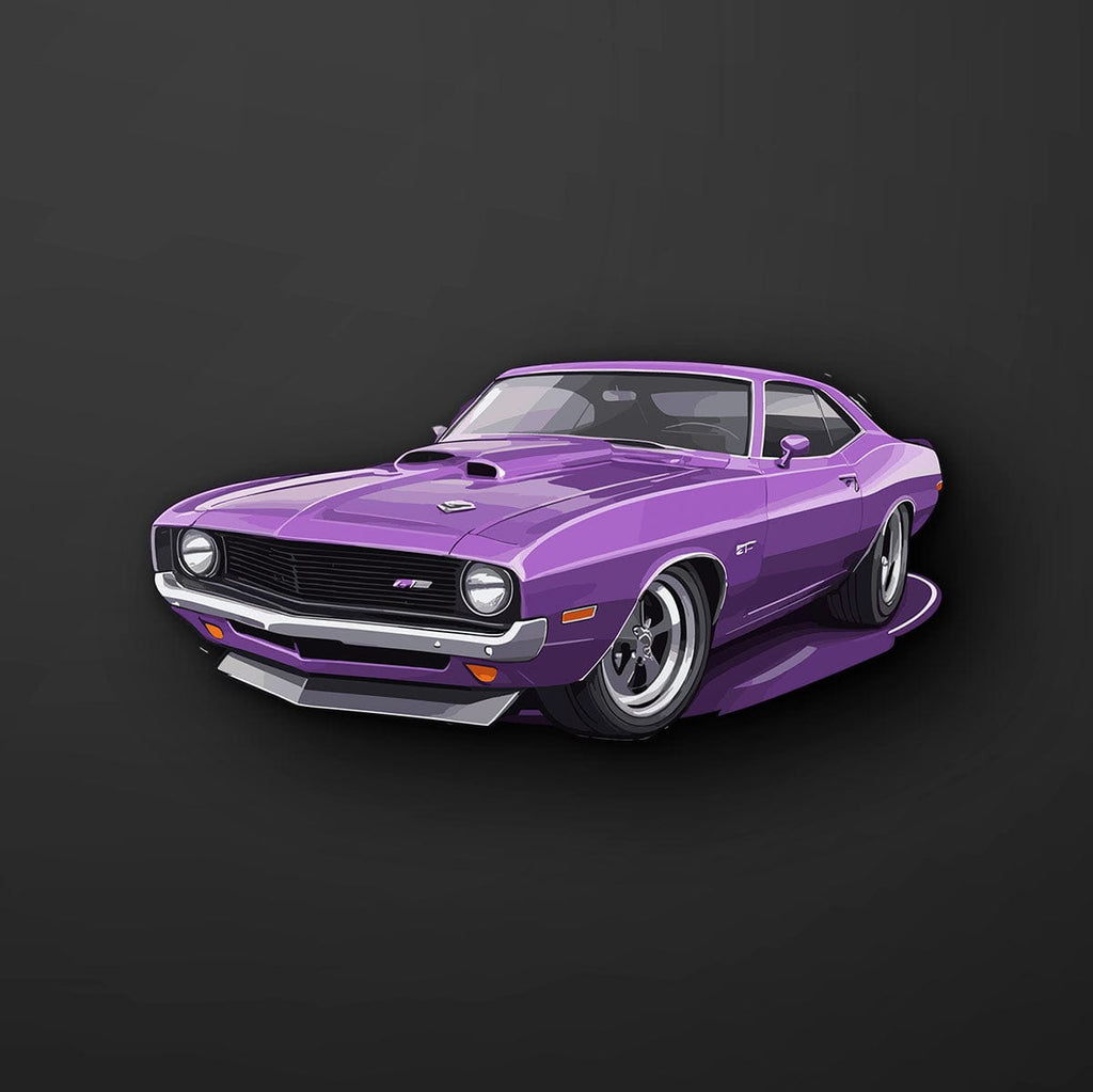 Purple Muscle Car Decal