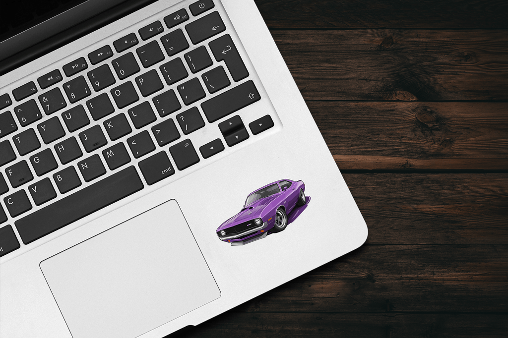 Purple Muscle Car Decal