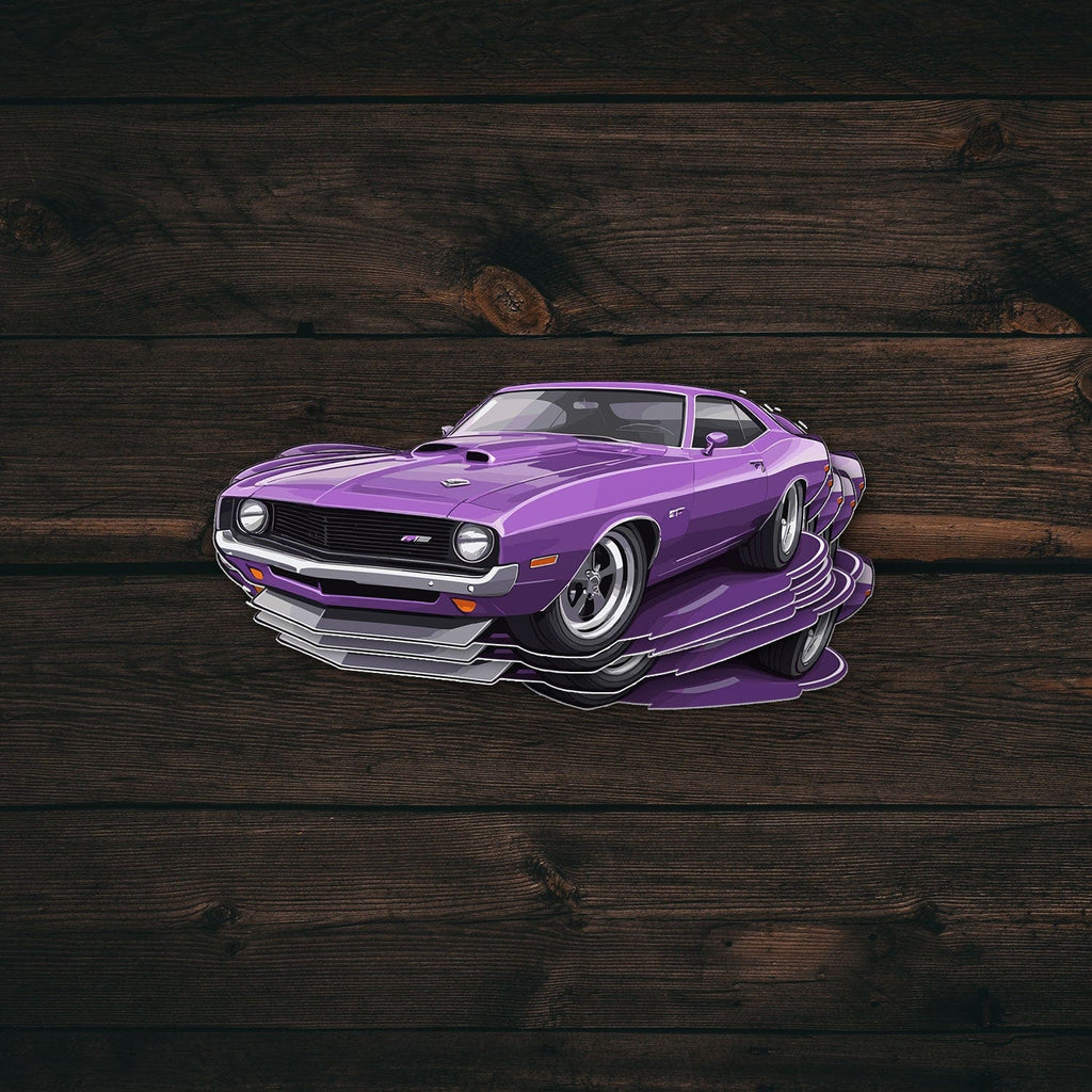 Purple Muscle Car Decal