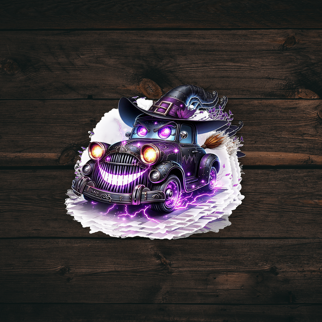 Purple Witch Buggy Sticker