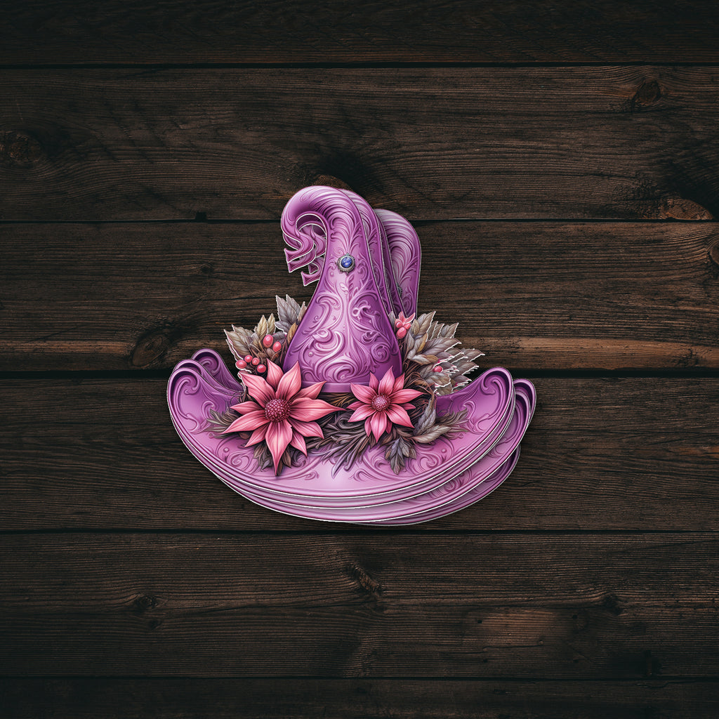 Purple Witch Hat Sticker