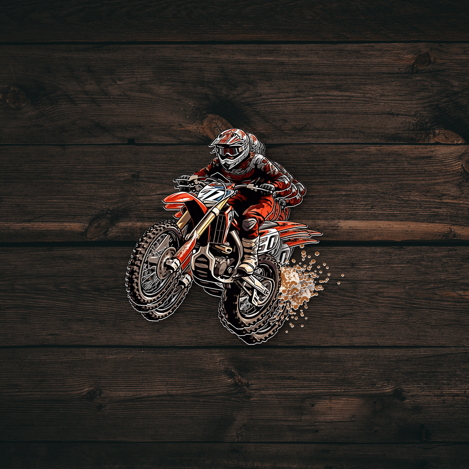 Mx Store Sticker Red Motocross Dirt Bike Sticker – Piggy Print Stickers