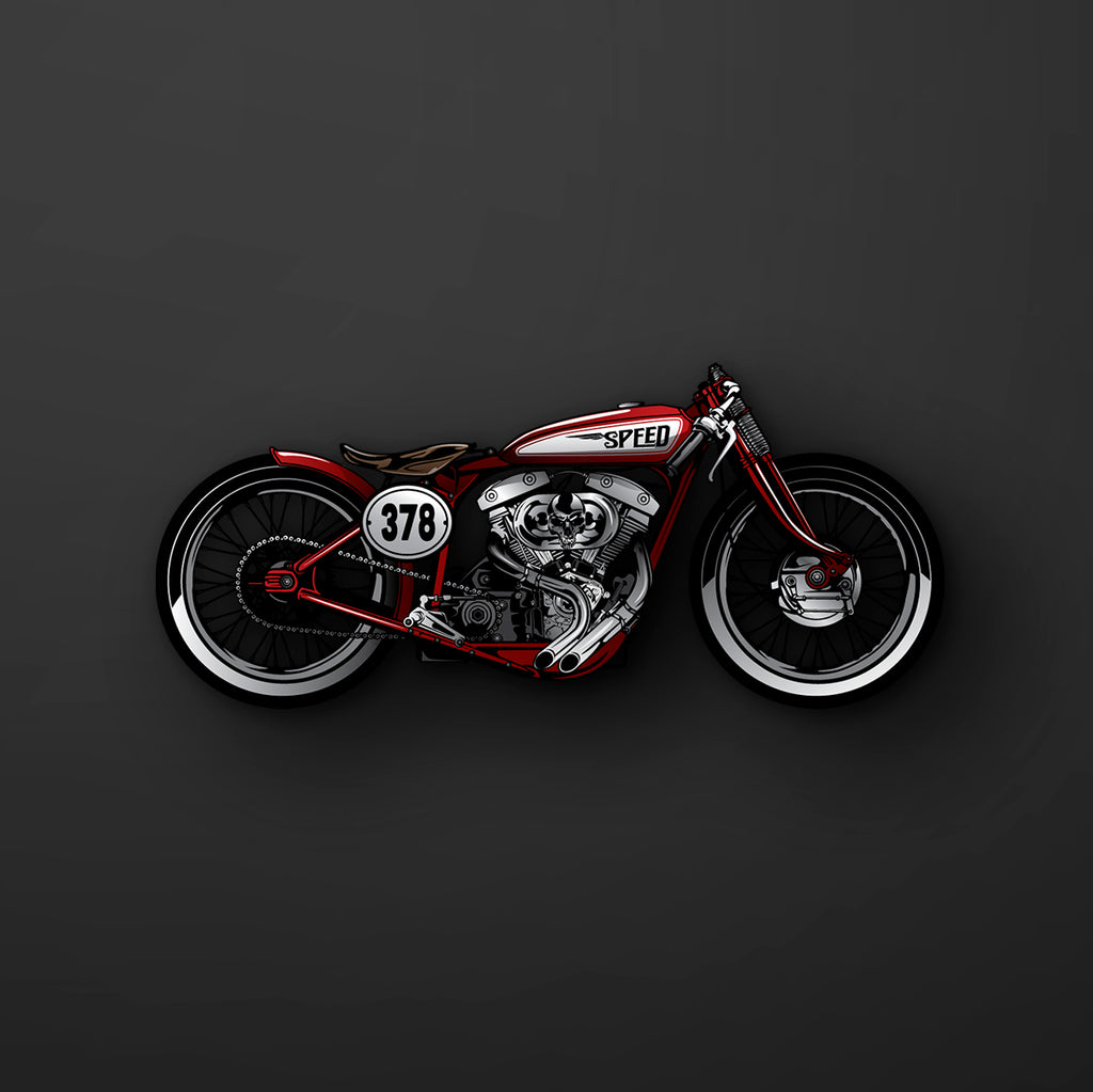 Retro Motorcycle Sticker