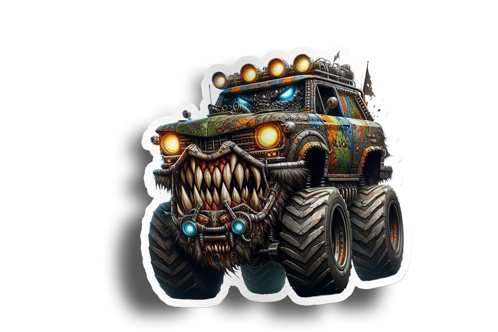 Scary Monster Truck Sticker