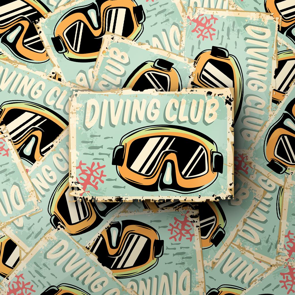 Scuba Diving Vintage Sticker