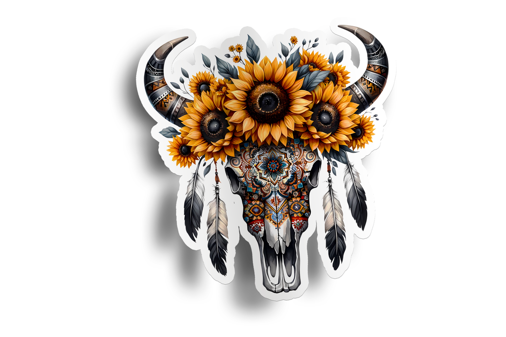 Sunflower Bull Sticker