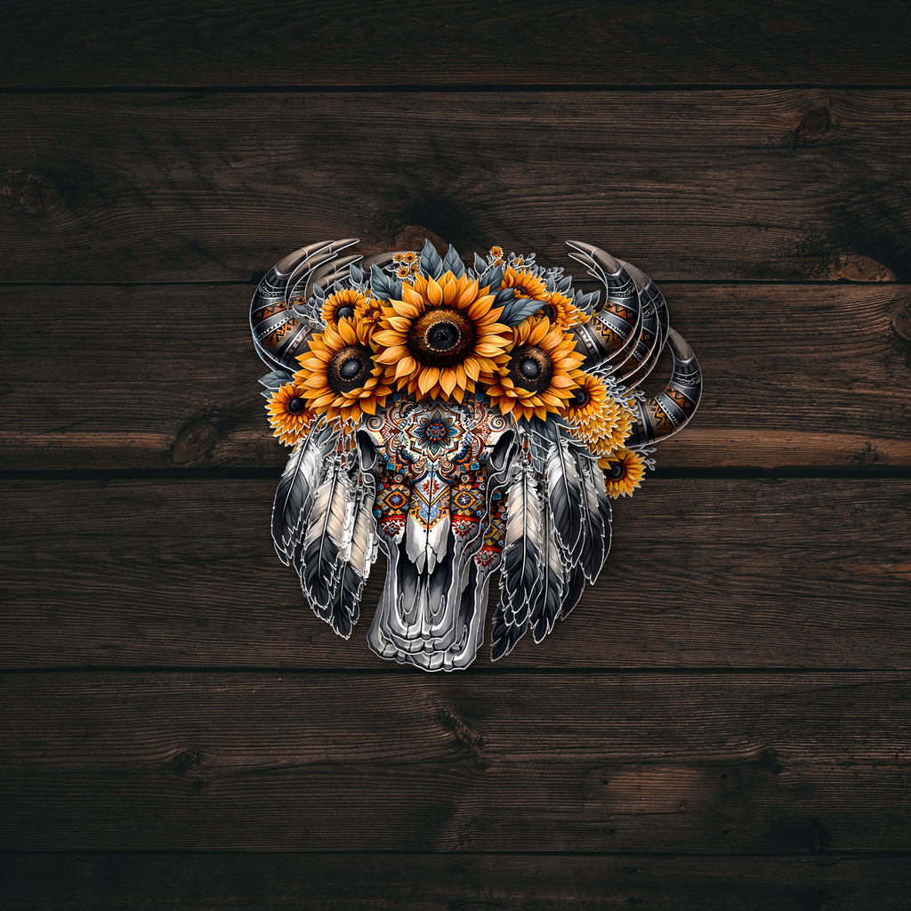 Sunflower Bull Sticker