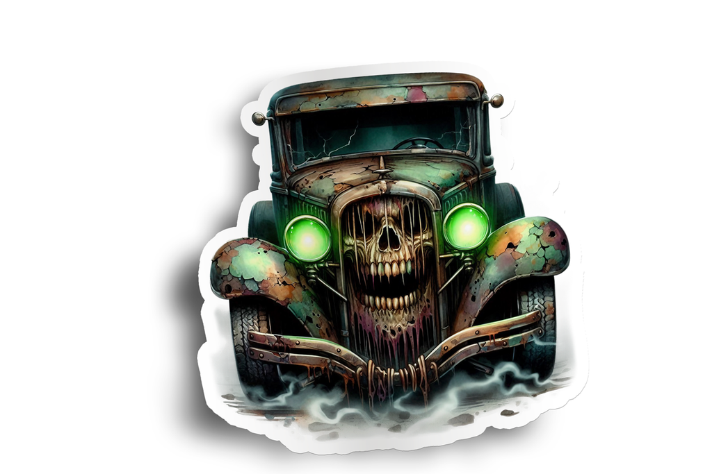 Skull Creeper Monster Car Sticker