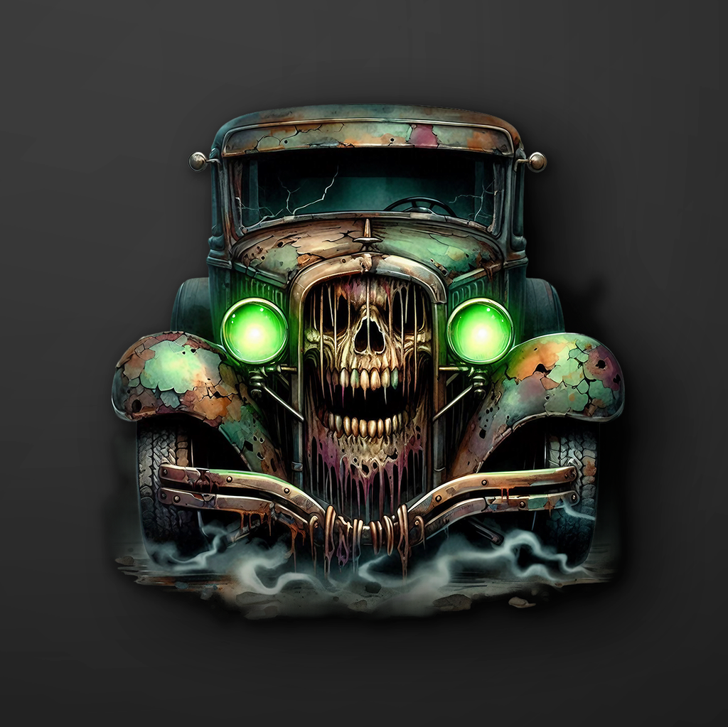 Skull Creeper Monster Car Sticker