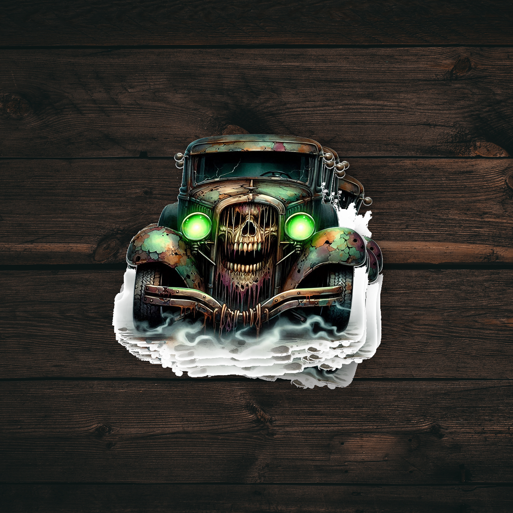 Skull Creeper Monster Car Sticker