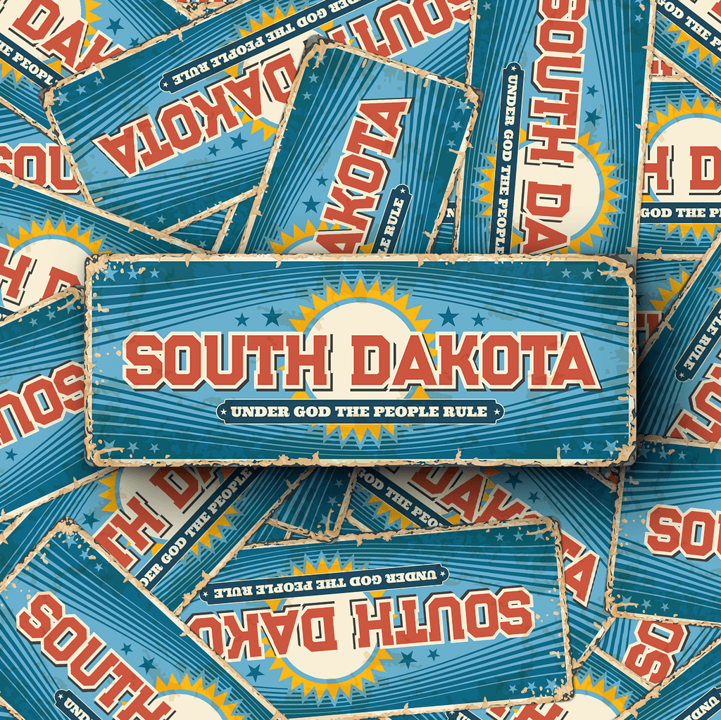 South Dakota State Vintage Sticker