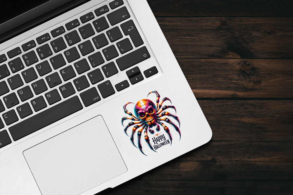 Spider Skull Halloween Sticker