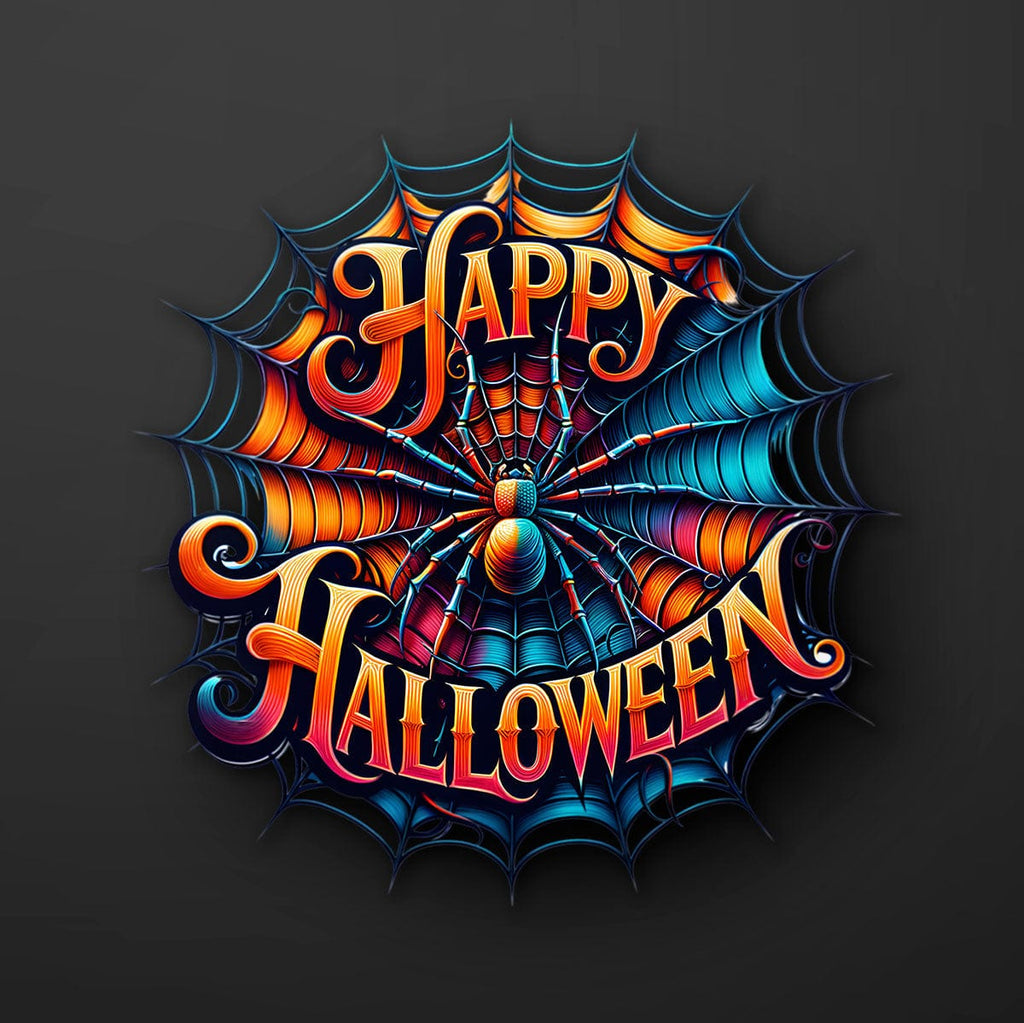 Spider Web Halloween Sticker