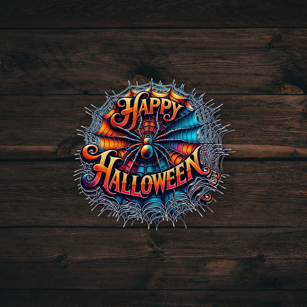 Spider Web Halloween Sticker