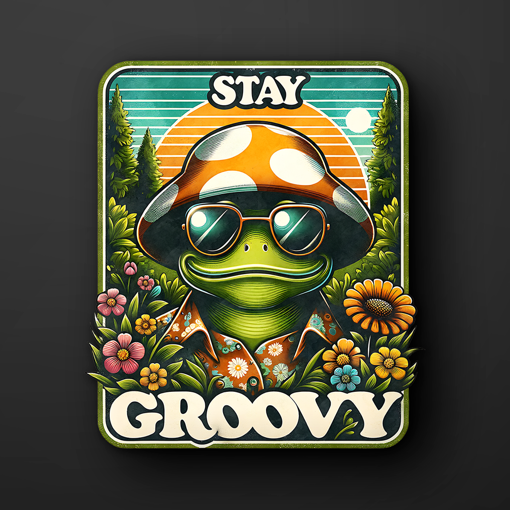 Hippie Stay Groovy Sticker