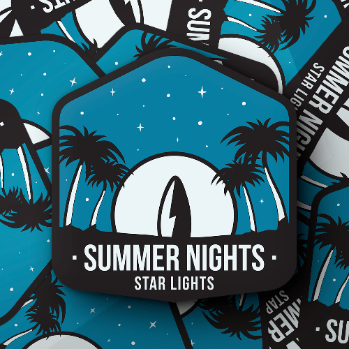 Summer Nights Camping Park Sticker